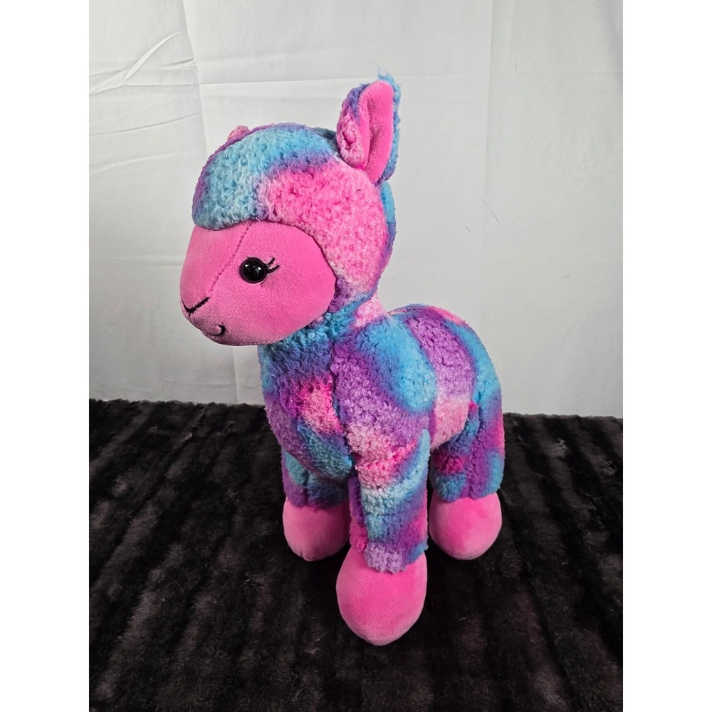 Build-A-Bear Workshop Alpaca Llama Pink Blue Purple Tie Dye Plush 027027 10/18